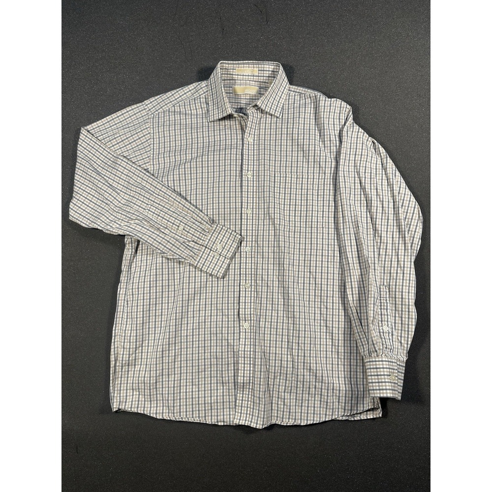Men's Michael Kors Tan Long Sleeve Button Down Shirt 16 34/35